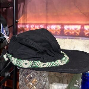 Kavu Black Cap with Green Patterned Band